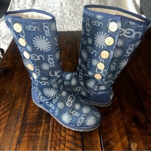 UEC 2012 UGG Lo Pro Denim Jacquard Boots Sz 7